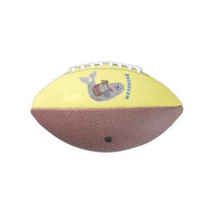 Balón De Fútbol Americano Feliz ilustracion de personalizado de foca de arpa