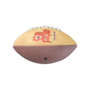 Balón De Fútbol Americano Feliz ilustracion personalizado de ardilla roja