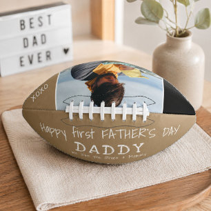 Balón De Fútbol Americano Feliz primer día del padre papá papá foto