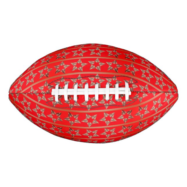 Balón De Fútbol Americano Festive stars red football (Anverso)