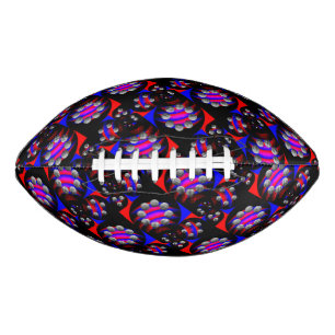 Balón De Fútbol Americano Fibonacci 'Fish Checker Black' por Kenneth Yoncich