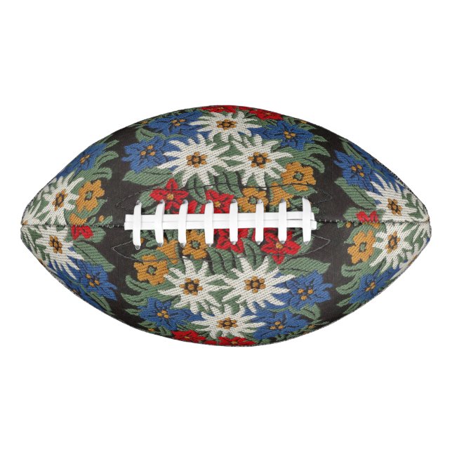 Balón De Fútbol Americano Flor alpina suiza de Edelweiss (Anverso)
