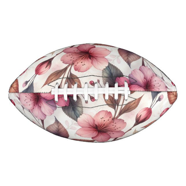 Balón De Fútbol Americano Flor de Cerezo (Anverso)