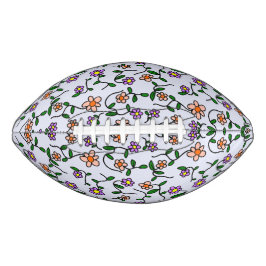 Balón De Fútbol Americano Flores Coloridas, Patrón Floral, Verdor, Boho