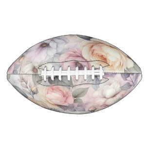 Balón De Fútbol Americano Flores de Rosa Elegantes