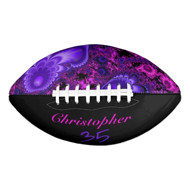 Balón De Fútbol Americano Flower Fractal Football (Anverso)