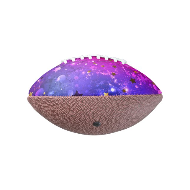 Balón De Fútbol Americano Fondo azul rosa brillante (Girado 270)