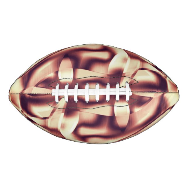 Balón De Fútbol Americano Formas curvadas, rojas o burdeos, de tono beige (Anverso)