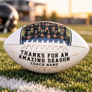 Balón De Fútbol Americano Foto de equipo de entrenador de temporada increíbl