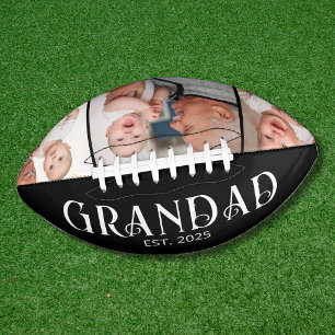 Balón De Fútbol Americano Foto del Abuelo Estableció la Escritura Moderna 3