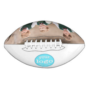 Balón De Fútbol Americano Foto del equipo corporativo del logotipo de la emp