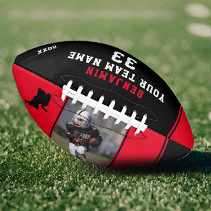 Balón De Fútbol Americano Foto moderna del equipo de jugadores rojos