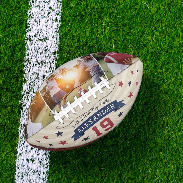 Balón De Fútbol Americano Foto personalizada del jugador y número Keepsake (Subido por el creador)