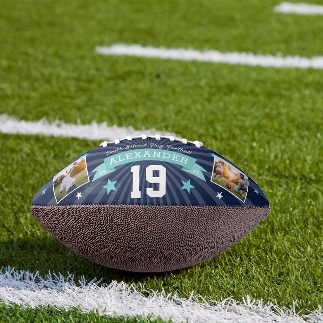Balón De Fútbol Americano Foto personalizada del jugador y número Keepsake (Subido por el creador)