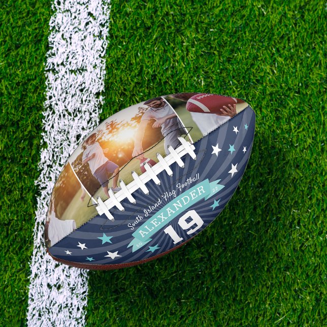 Balón De Fútbol Americano Foto personalizada del jugador y número Keepsake (Subido por el creador)