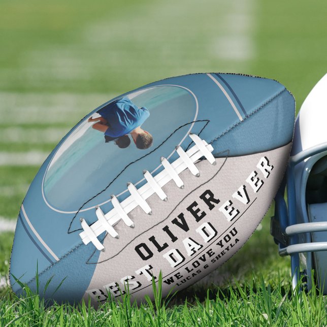 Balón De Fútbol Americano Fotografía del Día del Mejor Papá Azul Moderno (Subido por el creador)