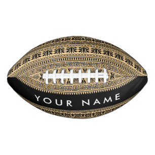 Balón De Fútbol Americano Fret griego, llave mixta de meandro, marrón, tu no