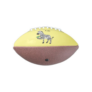 Balón De Fútbol Americano Funny ilustracion de personalizado de cebra