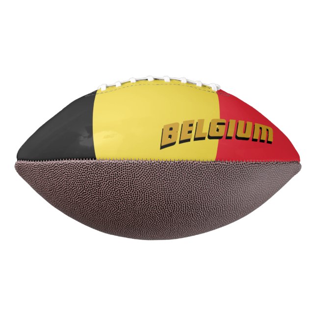 Balón De Fútbol Americano Fútbol americano con bandera belga / Bélgica (Girado 270)