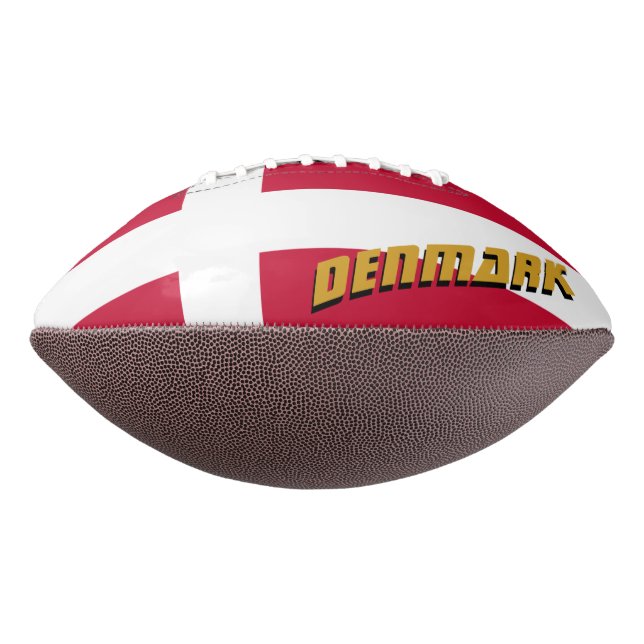 Balón De Fútbol Americano Fútbol americano con bandera danesa / Dinamarca (Girado 270)