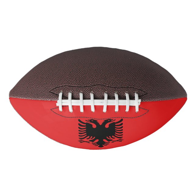 Balón De Fútbol Americano Fútbol americano con bandera de Albania (Anverso)