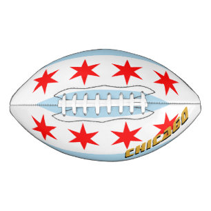 Balón De Fútbol Americano Fútbol Americano con bandera de Chicago / Illinois
