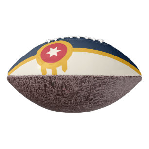 Balón De Fútbol Americano Fútbol americano con bandera de Tulsa, Oklahoma