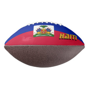 Balón De Fútbol Americano Fútbol americano con bandera haitiana / Haití
