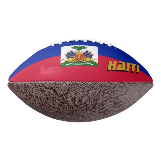 Balón De Fútbol Americano Fútbol americano con bandera haitiana / Haití (Girado 270)