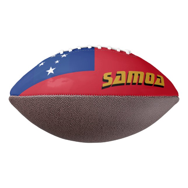 Balón De Fútbol Americano Fútbol americano con bandera samoana/Samoa (Girado 270)
