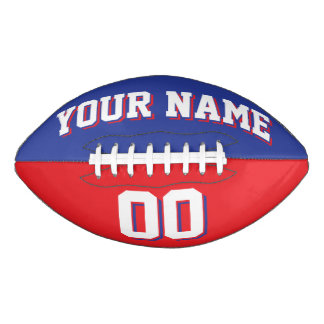 Balón De Fútbol Americano Fútbol Americano Personalizado Azul y Rojo BICOLOR