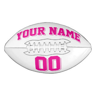 Balón De Fútbol Americano Fútbol americano personalizado BLANCO Y ROSA