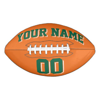 Balón De Fútbol Americano Fútbol americano personalizado NARANJA VERDE OSCUR