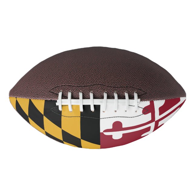 Balón De Fútbol Americano Fútbol Bandera de Maryland (Anverso)