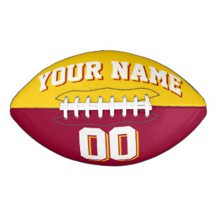 Balón De Fútbol Americano Fútbol BICOLOR Amarillo Dorado Y Personalizado Mar