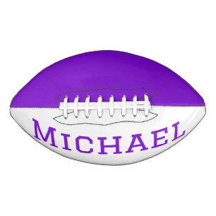 Balón De Fútbol Americano Fútbol blanco y púrpura personalizado