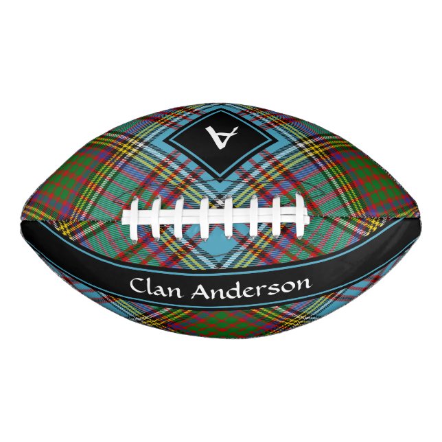 Balón De Fútbol Americano Fútbol Clan Anderson Tartan (Anverso)