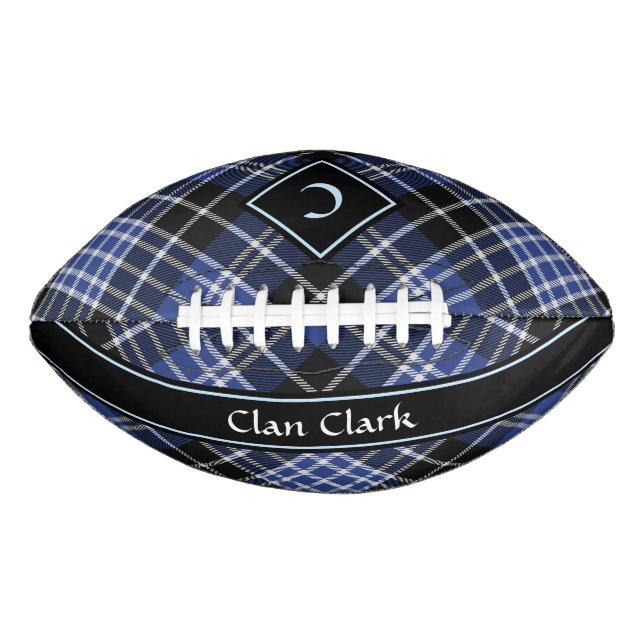 Balón De Fútbol Americano Fútbol Clan Clark Tartan (Anverso)