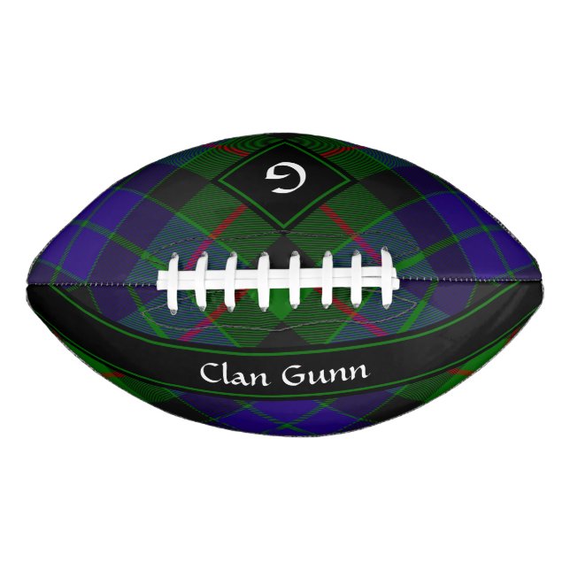 Balón De Fútbol Americano Fútbol Clan Gunn Tartan (Anverso)