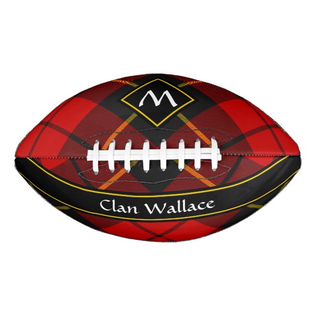Balón De Fútbol Americano Fútbol Clan Wallace Tartan (Anverso)
