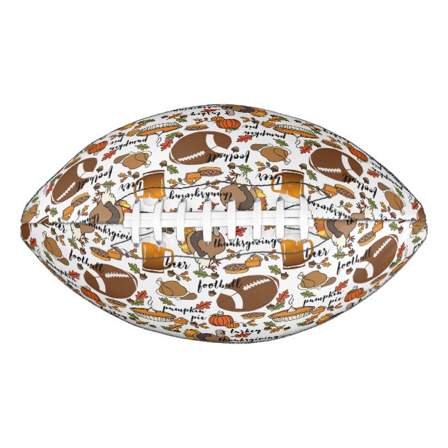Balón De Fútbol Americano Fútbol clásico de la familia del Día de Acción de  (Anverso)
