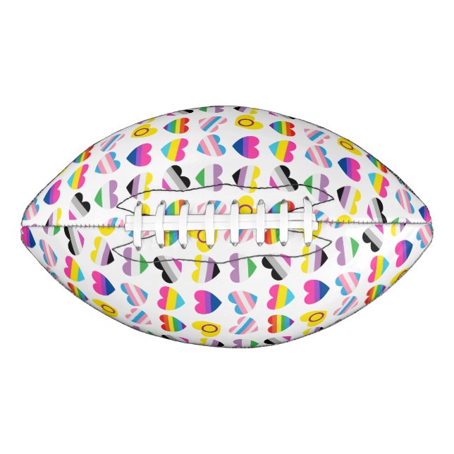 Balón De Fútbol Americano Fútbol de Pride Hearts (Anverso)