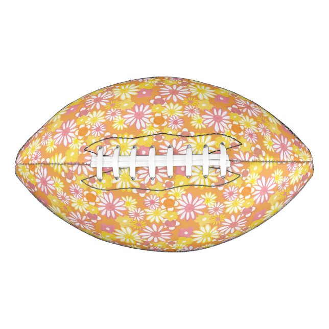 Balón De Fútbol Americano Fútbol de Summer Daisies (Anverso)