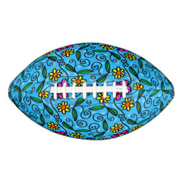 Balón De Fútbol Americano Futbol Floral Abstracto