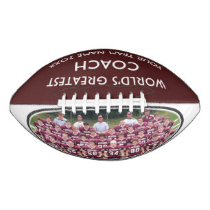 Balón De Fútbol Americano Fútbol fotográfico personalizado para entrenador