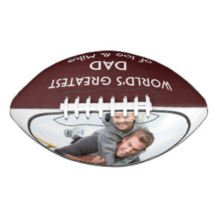 Balón De Fútbol Americano Fútbol fotográfico personalizado para papá/fan