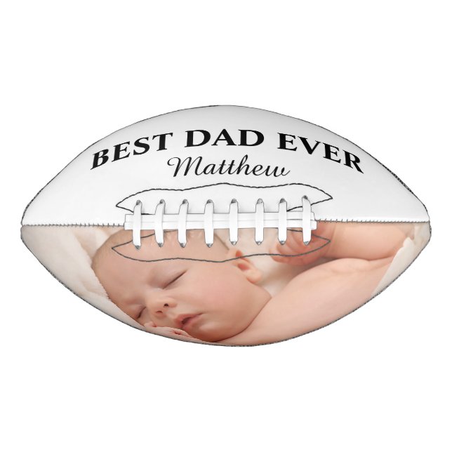 Balón De Fútbol Americano Fútbol moderno foto de la familia Best Dad (Anverso)