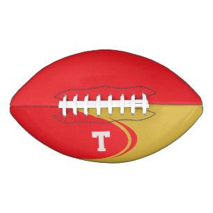 Balón De Fútbol Americano Fútbol monograma personalizado