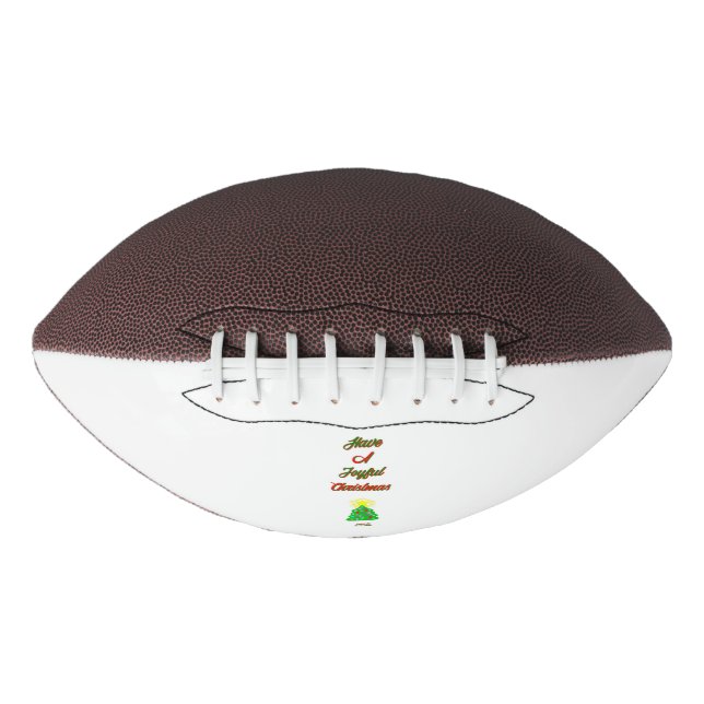 Balón De Fútbol Americano Fútbol Navidad alegre (Anverso)