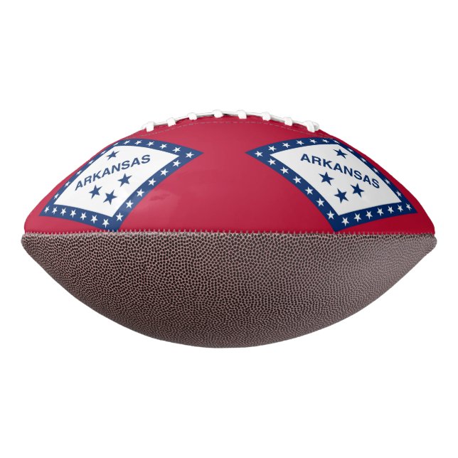 Balón De Fútbol Americano Fútbol patrioamericano con bandera de Arkansas (Girado 270)